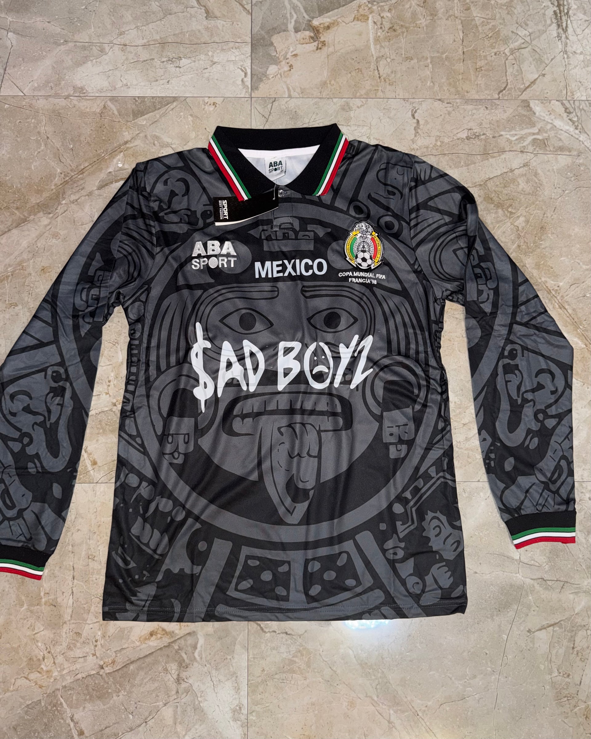 Junior H x Mexico Retro Negro 1998 (Manga larga )